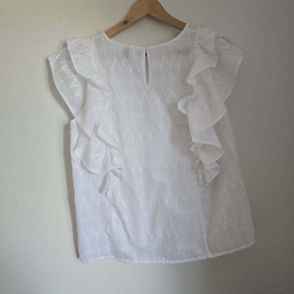 Universal Thread White Ruffle Blouse - image 2